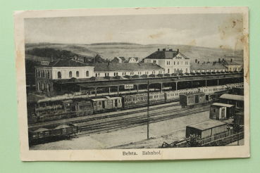 Ansichtskarte AK Bebra 1912 Bahnhof Eisenbahn Lok Dampfzug Architektur Ortsansicht Hessen